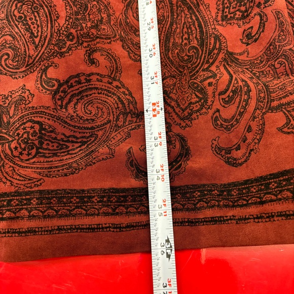 Vintage NWT paisley Notations skirt, faux suede, XL - Picture 12 of 12